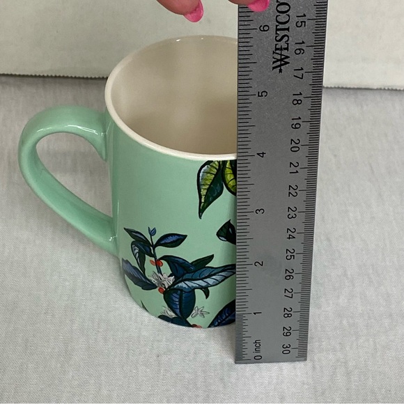 Starbucks 2021 Mint Green Floral Leaves Mermaid Logo Coffee Teacup Mug 10oz. - Picture 11 of 13